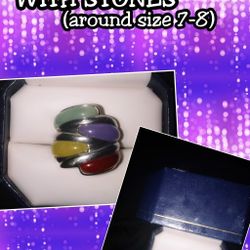 Sterling Silver Ring With Stones