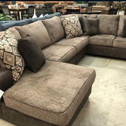 Abalone 3 PIECES SECTIONAL COUCH SAME DAY DELIVERY By ASHLEY 