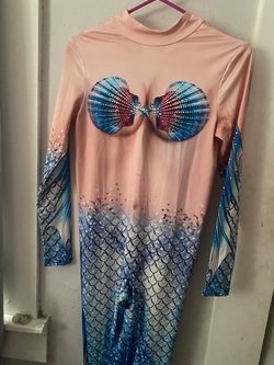 Mermaid Costume Bodysuit with Shell Detail