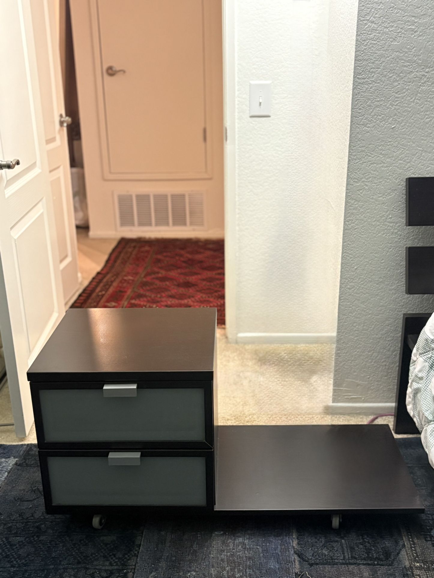 β¨ Modern 2-Tier Rolling Nightstand/Side Table β¨
