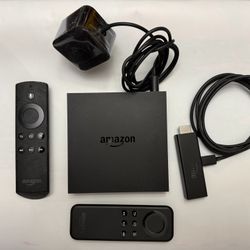 Amazon Fire TV 1st Gen HD Model CL1130 Remote & Fire Stick W87CUN Bundle Power