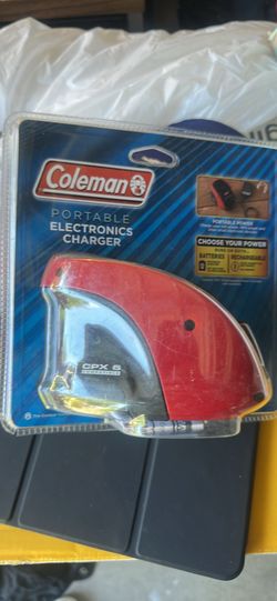 Coleman CPX6 4D Battery Powered Portable USB Electronics Charger Red Black NEW