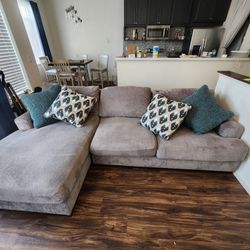 L-Shape Couch and Pillows