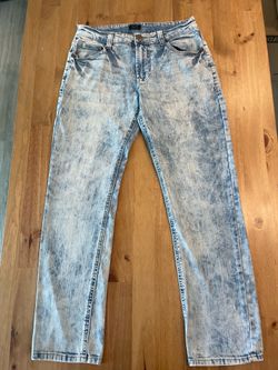 Acid Wash Jeans, Slim Stretch, Size 29