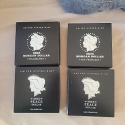 2023 US Mint Morgan & Peace Silver Dollars Proof And Uncirculated  99% Silver 