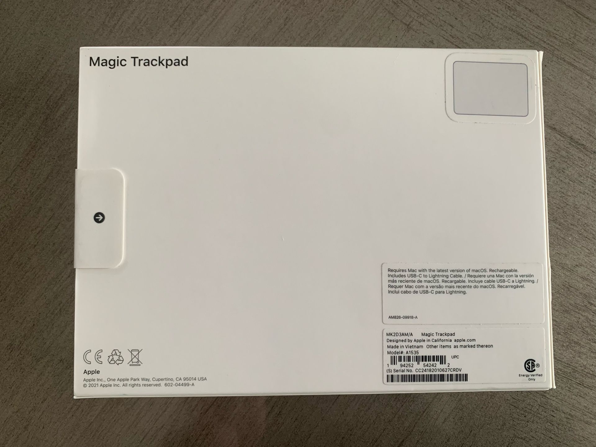APPLE MAGIC TRACKPAD WHITE 【公式通販】