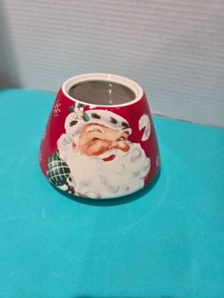 Retro Jolly Santa Claus Candle Jar Shade