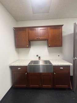 Kitchen Cabinet Set with Stainless Steel Farmhouse Sink
