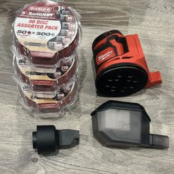 Milwaukee M18 Orbital Sander With New Sanding Packs $100 Pic Up Only