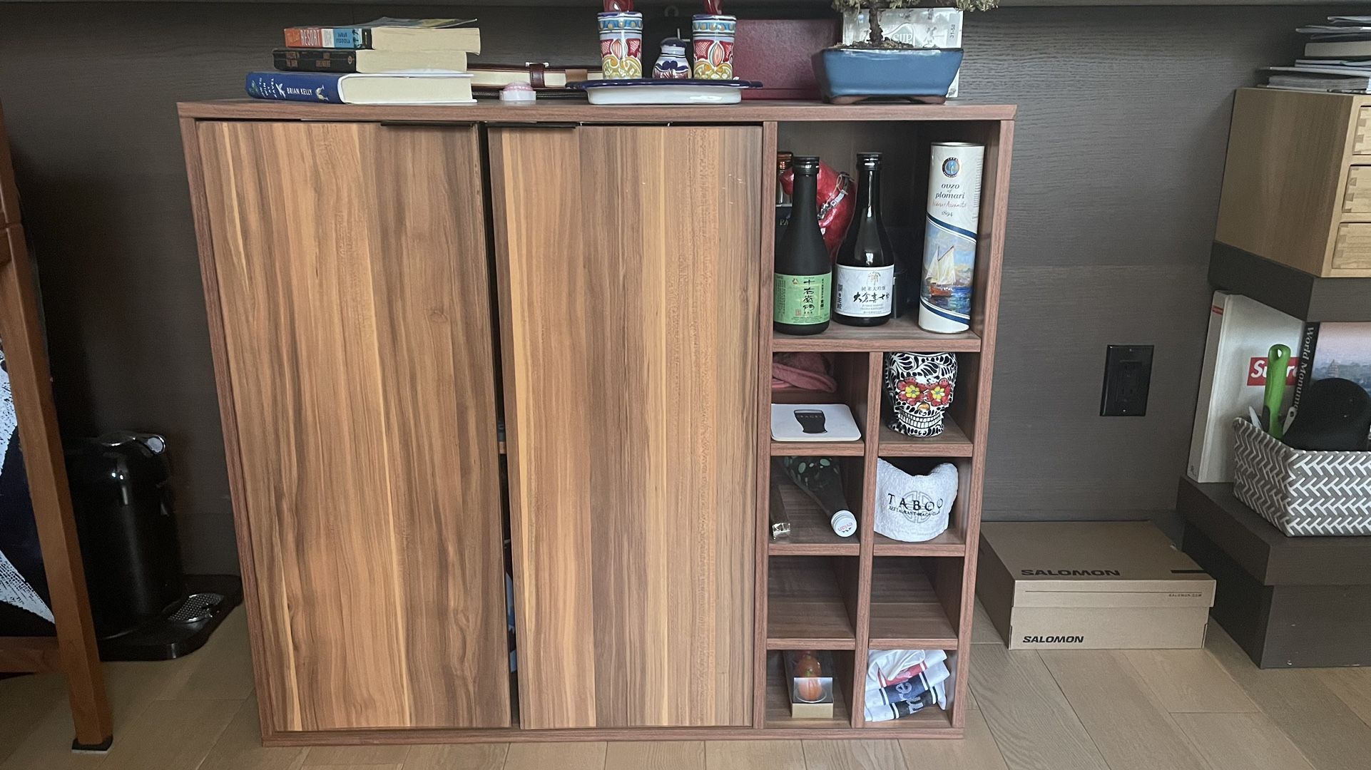 Wood Closed Bar Cabinet