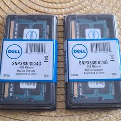 New, 2x Dell 4GB SDRAM memory upgrade 