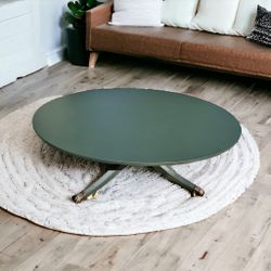 Vintage Green Wood Coffee Table 