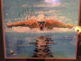 Michael Phelps Autographed Framed Picture