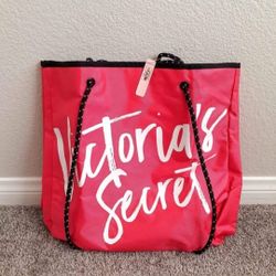 VICTORIA'S SECRET BRAND NEW WITH TAGS PINK ROPE HANDLE TOTE BAG