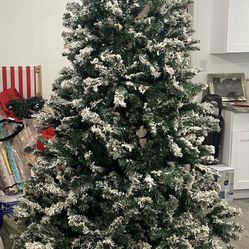 Flocked Fake Christmas Tree 