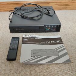 Sharp VHS HQ recorder model VC A503U Multilanguage OSD vintage