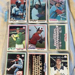 Lot Of 9 1978 Topps Baseball Set Starter