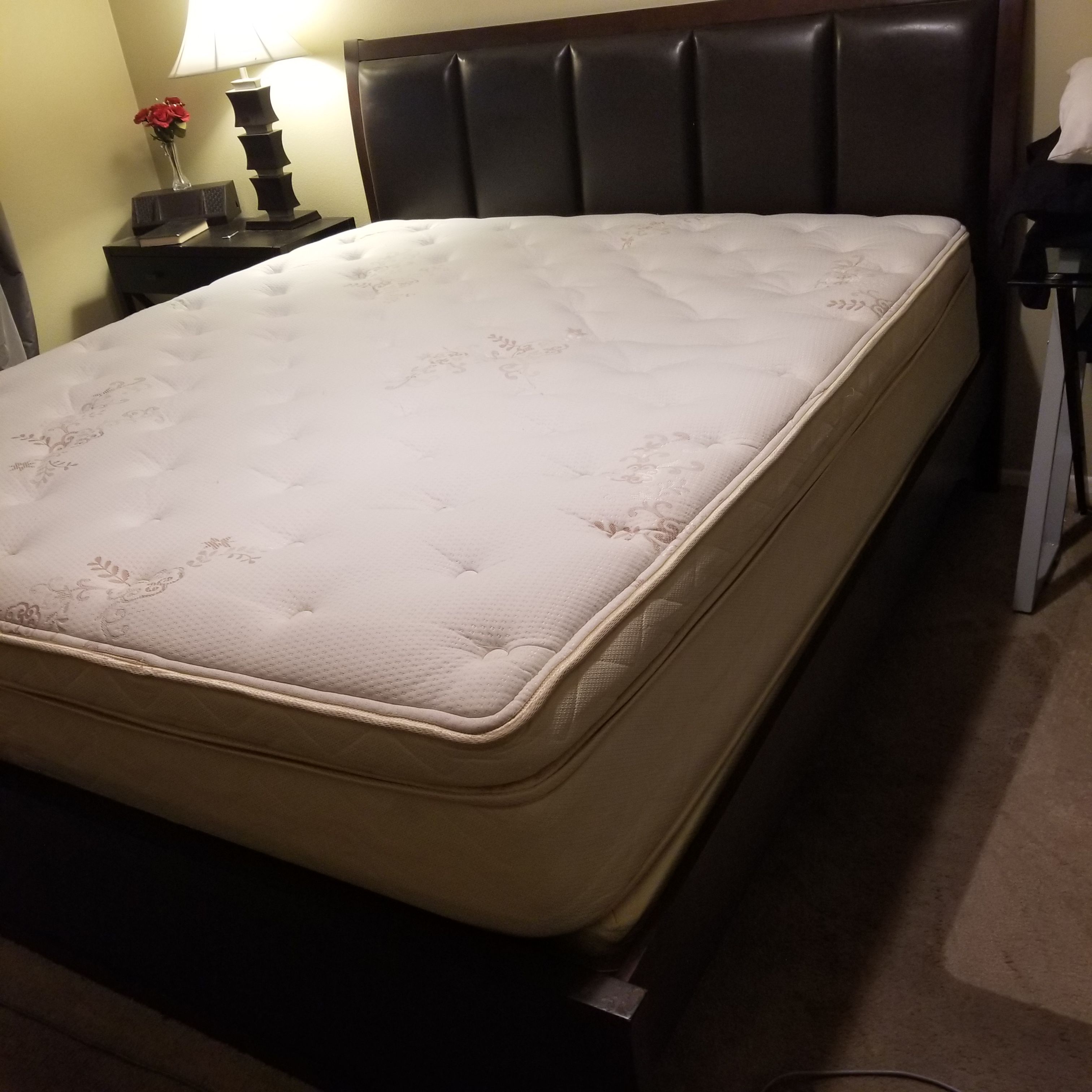 King sized bed with mattress