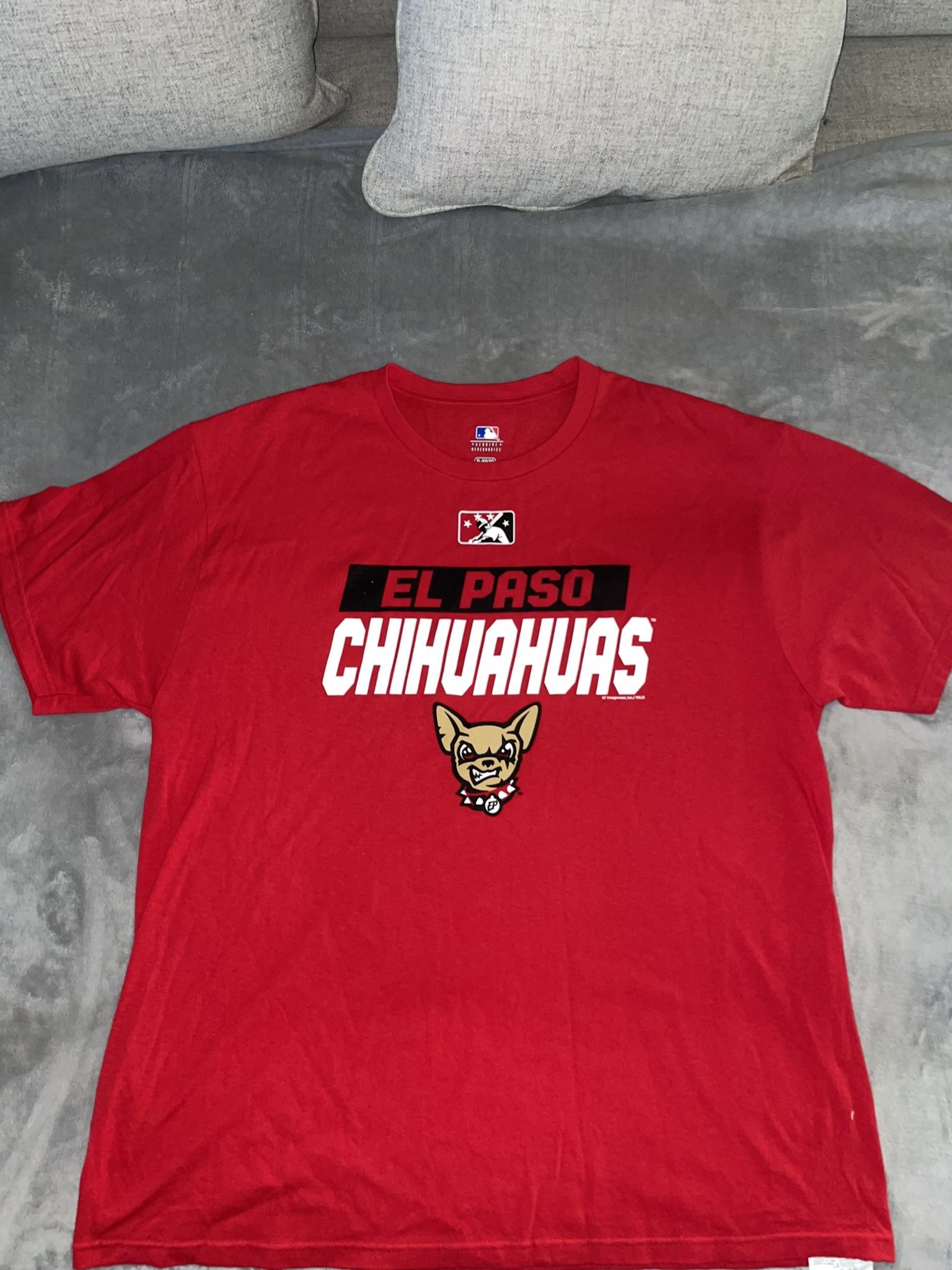 El Paso Chihuahuas Shirt Mens XL Red MiLB Minor League Baseball Crew Neck Tee