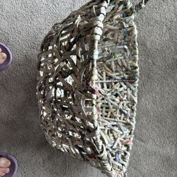 A Beautiful Colourful Basket Brand New And One Black Waird One  Both For $5