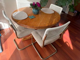 4 cane cesca style dining chairs