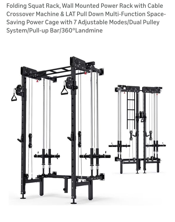 Wall Mount Foldable Power Rack