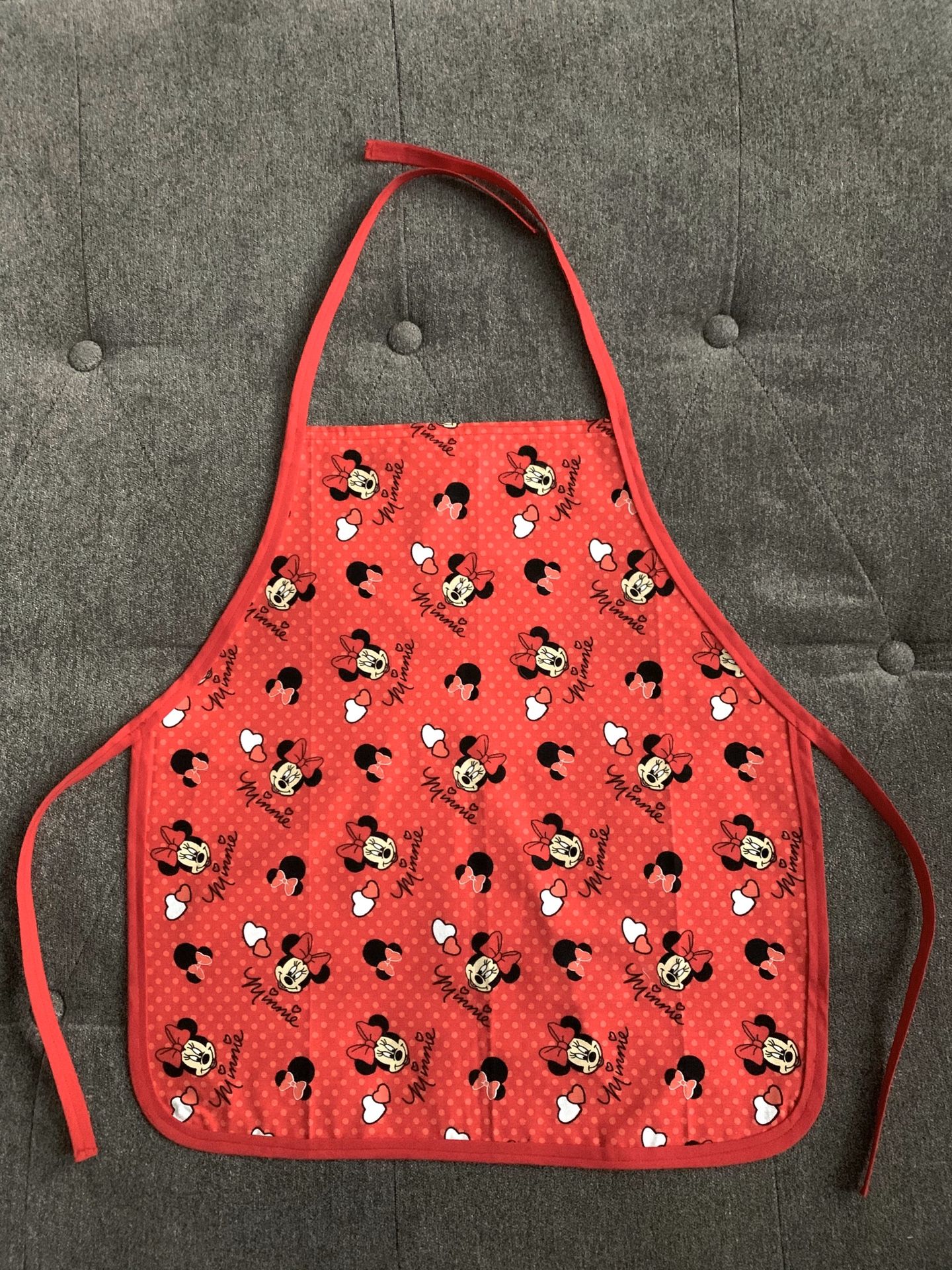 Red Minnie Mouse Toddler Apron