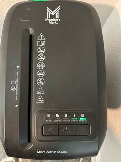 Member's Mark Micro Cut Paper Shredder 12 Sheet