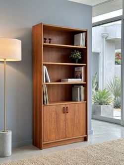 Danish Modern Mid Century Vintage Record Cabinet Bookshelf – Made in Denmark