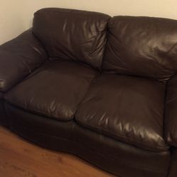 Leather Loveseat 