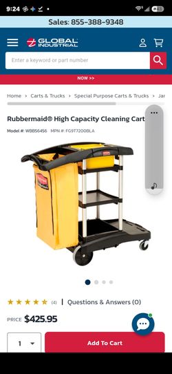 Rubbermaid high capacity cleaning cart