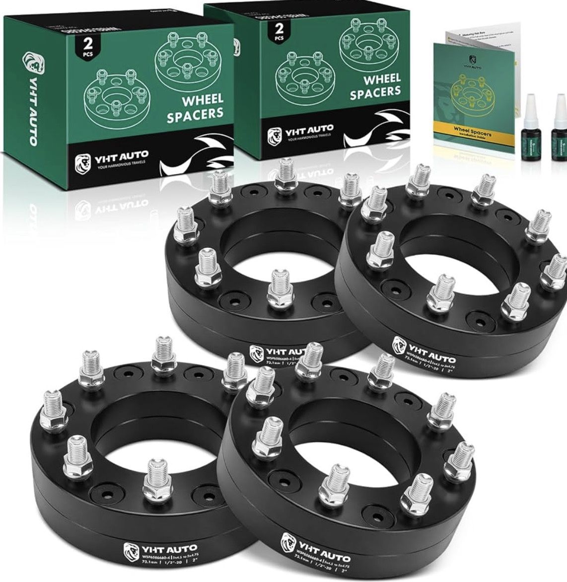 YHTAUTO 6x5.5 to 8x6.5 Wheel Adapters 2 Inch
