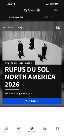 Rufus Du Sol August 12th