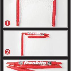 Franklin Sports - NHL Kids Folding Hockey Goals Set - (2) Street Hockey & Knee Hockey Goals - (2) Adjustable Youth Hockey Sticks, (2) Knee Hockey Stic