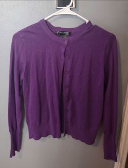 Love & Whimsy Purple Button-Up Cardigan