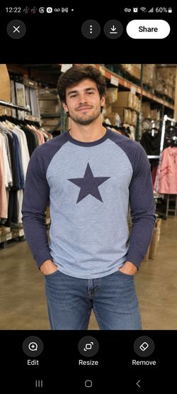 Star Print Raglan Long Sleeve Shirt