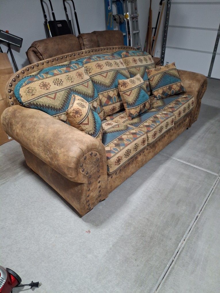 Custom Southwest Couch And Loveseat 