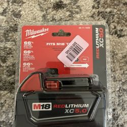 Milwaukee M18 18-Volt 5.0 Ah Lithium-lon XC Extended Capacity Battery Pack