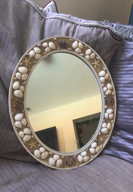 Brand new oval shape mirror beach theme