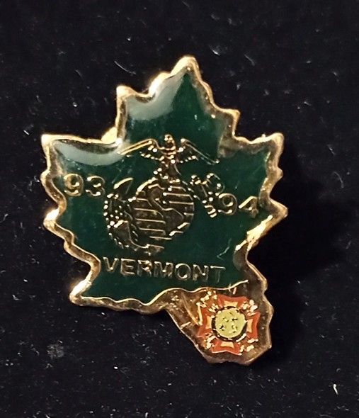 Vermont Maple Leaf 1(contact info removed) VFW Veterans Of Foreign Wars Vintage Collectible Lapel Pin A-1