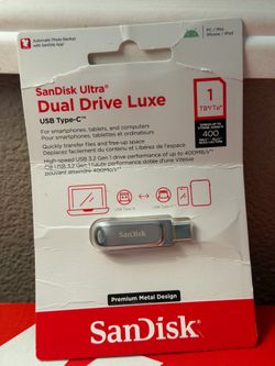 SanDisk Ultra Dual Drive Luxe 1TB USB-C + USB-A Flash Drive