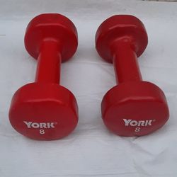 2 SET OF 8 LBS  DUMBBELLS  !!!
