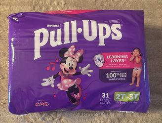 New One (1) Huggies Pull-Ups Girls' Potty Training Pants Underwear, Size 2T-3T  (16-34 lbs) 31 Count