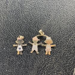 14k gold kids pendant