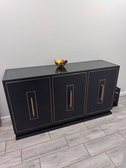 Modern Black Buffet /  Cabinet