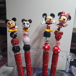 Custom beaded writing pens