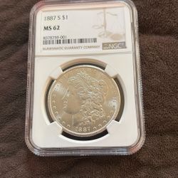 1887 S Morgan, Silver Dollar