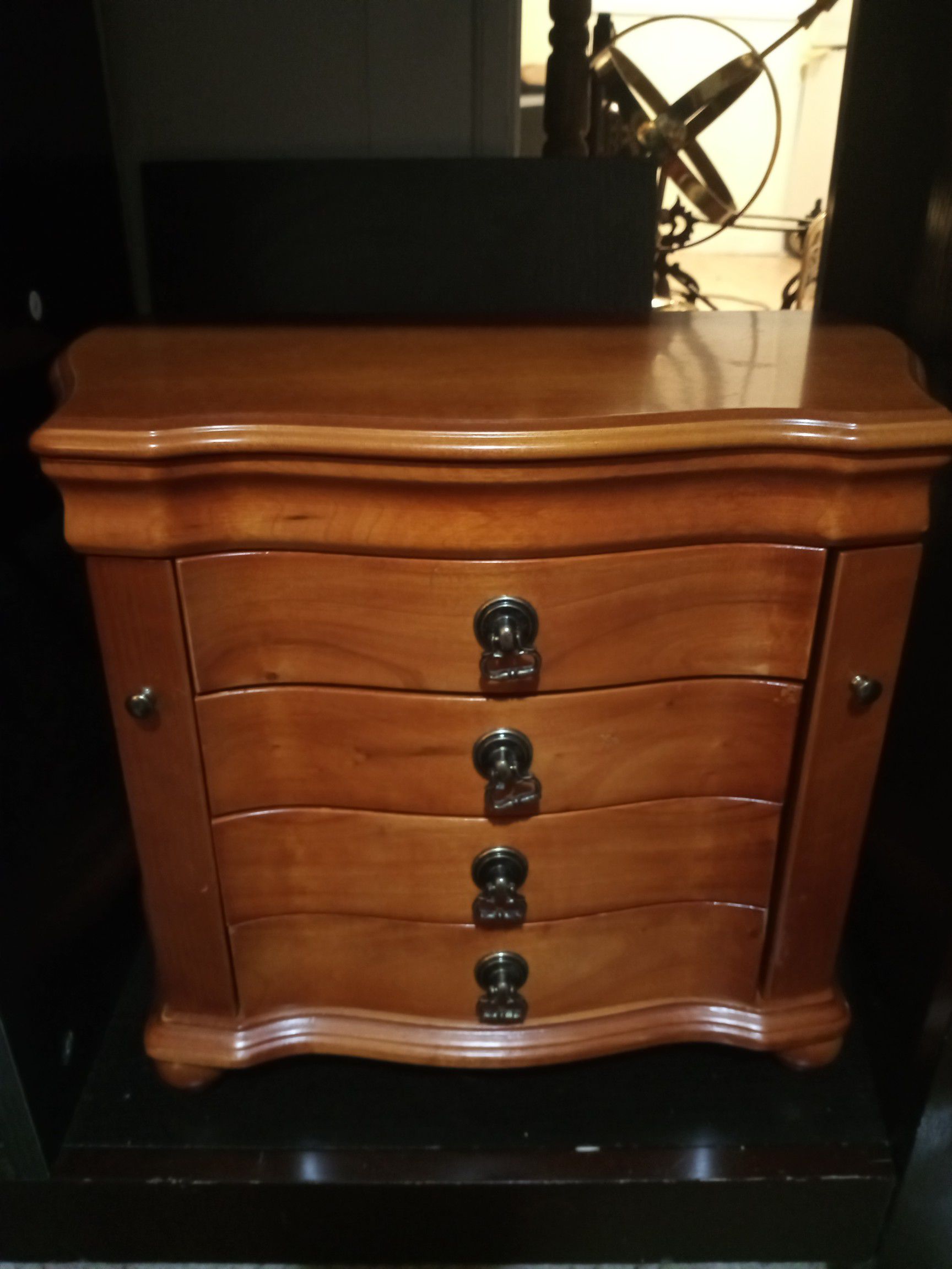 Large solid wood Jewelry box