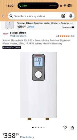 Tankless water heater