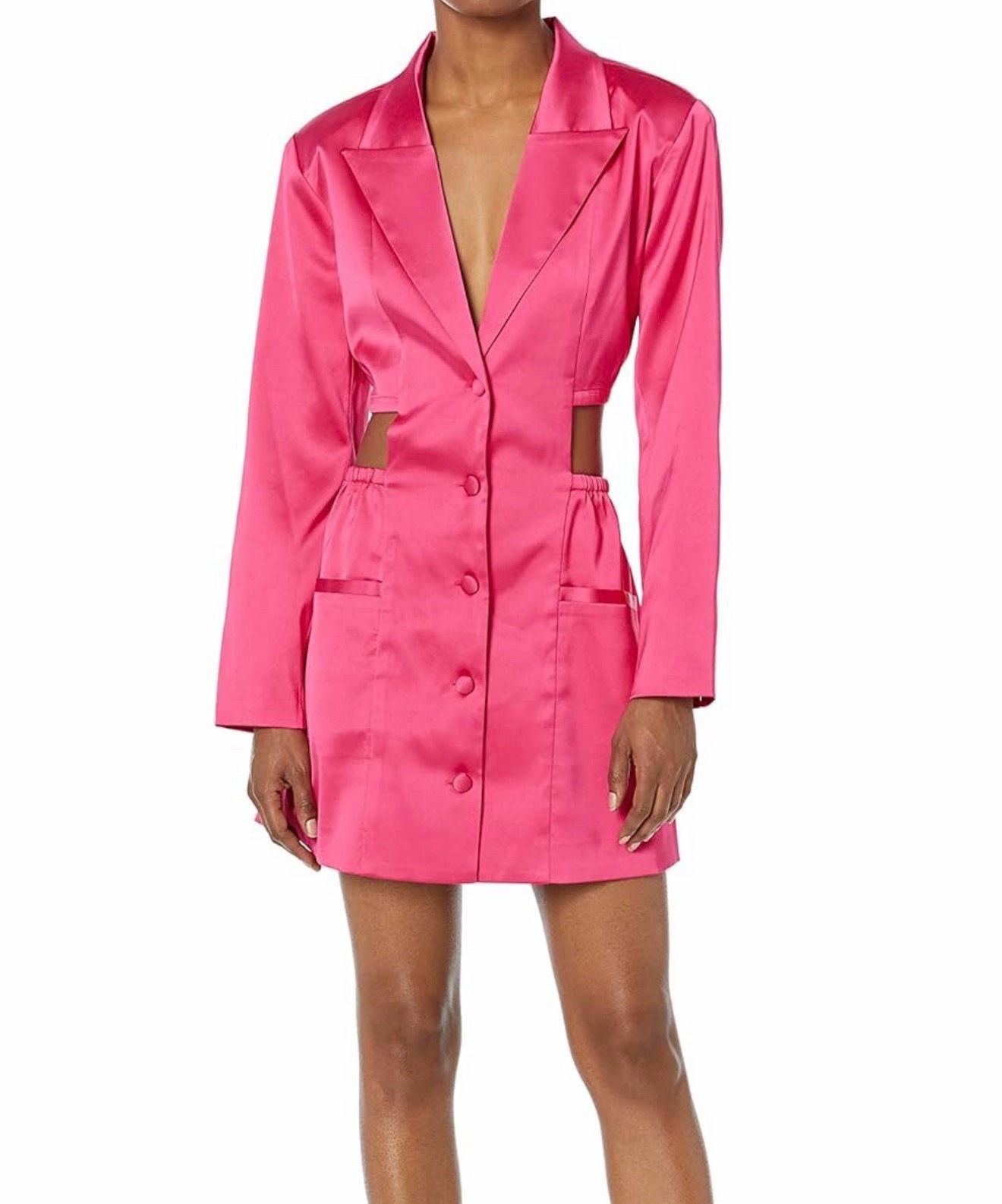 Women's Hot Pink Cutout Blazer